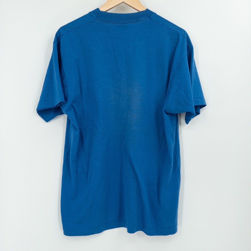 Vintage Single Stitch T-Shirt 1988 Public Lands XL Blue Paris Landing TN Gorp - Picture 9 of 9
